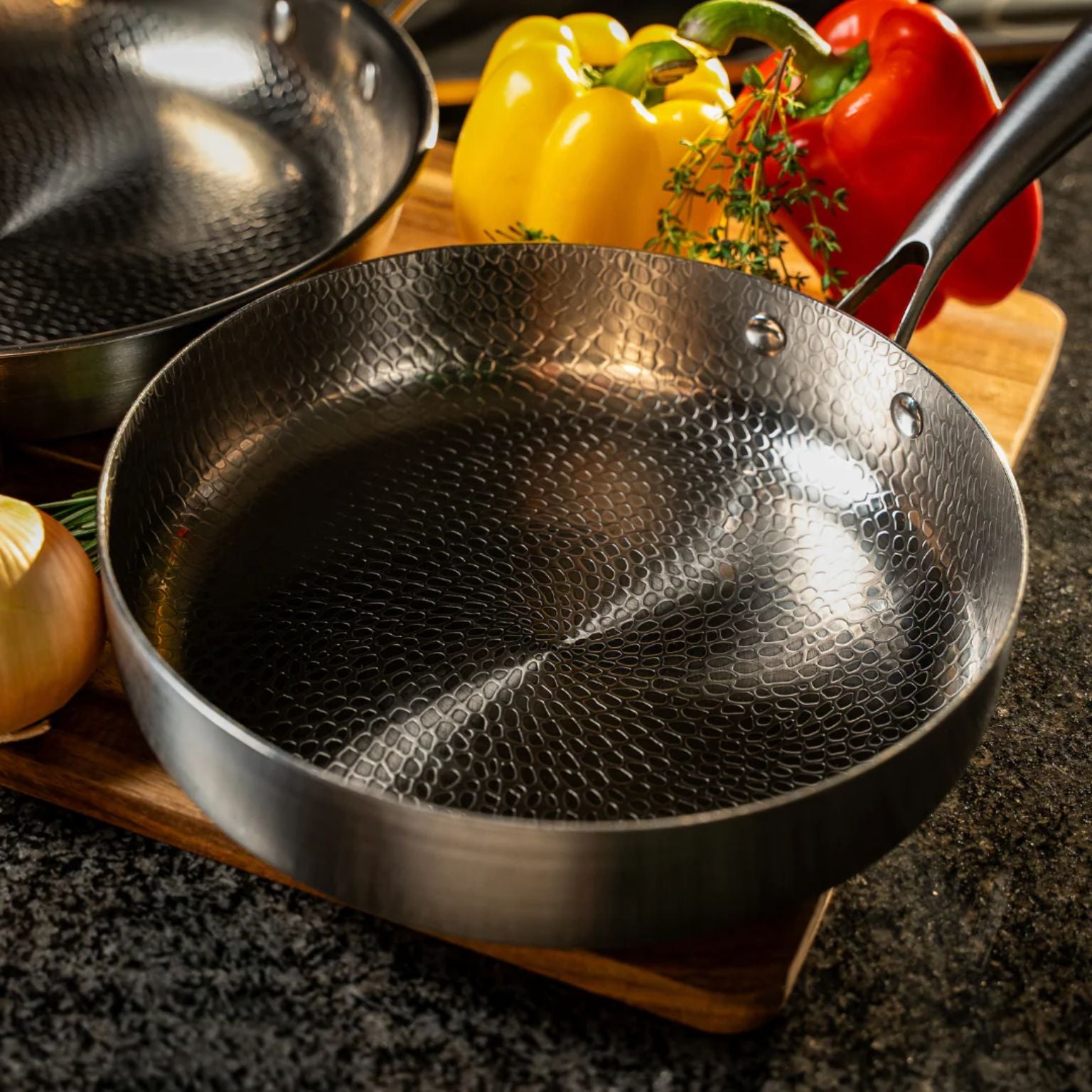Titanium Hammered Deep Pan