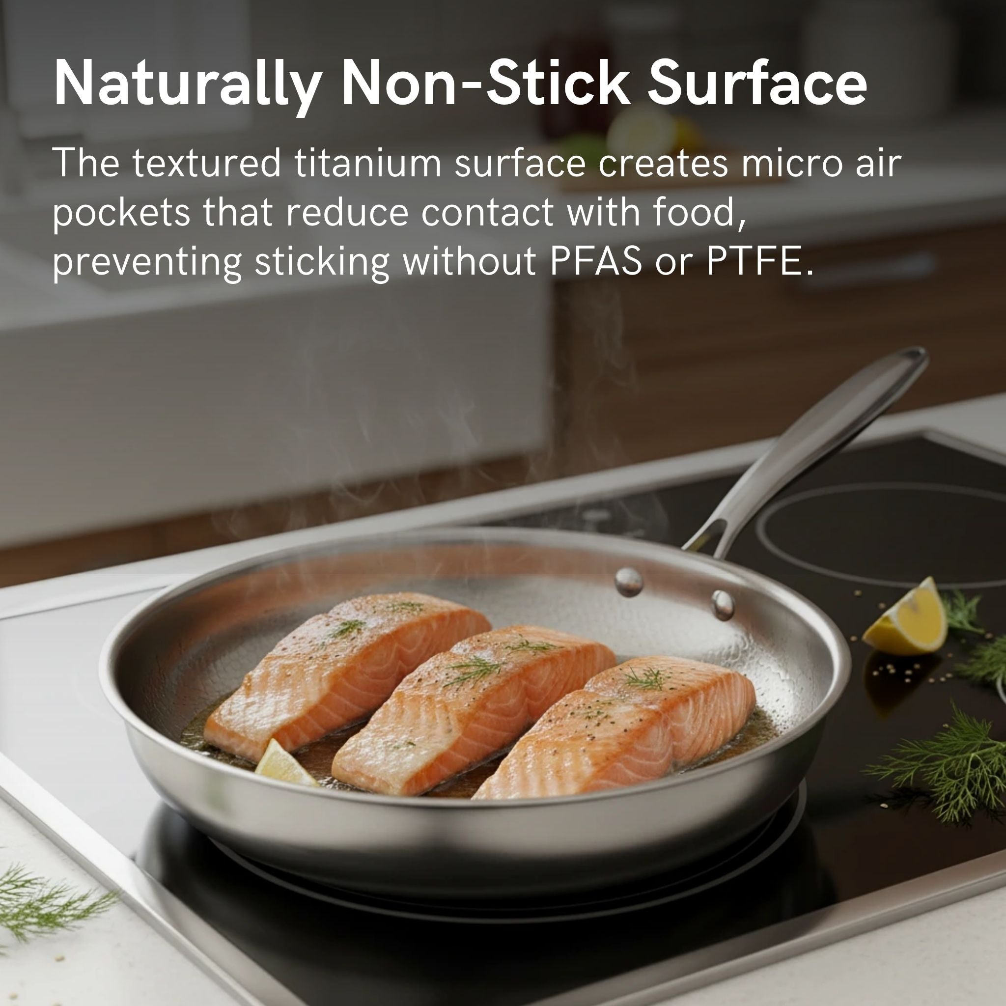 Titanium Hammered Pan + Lid