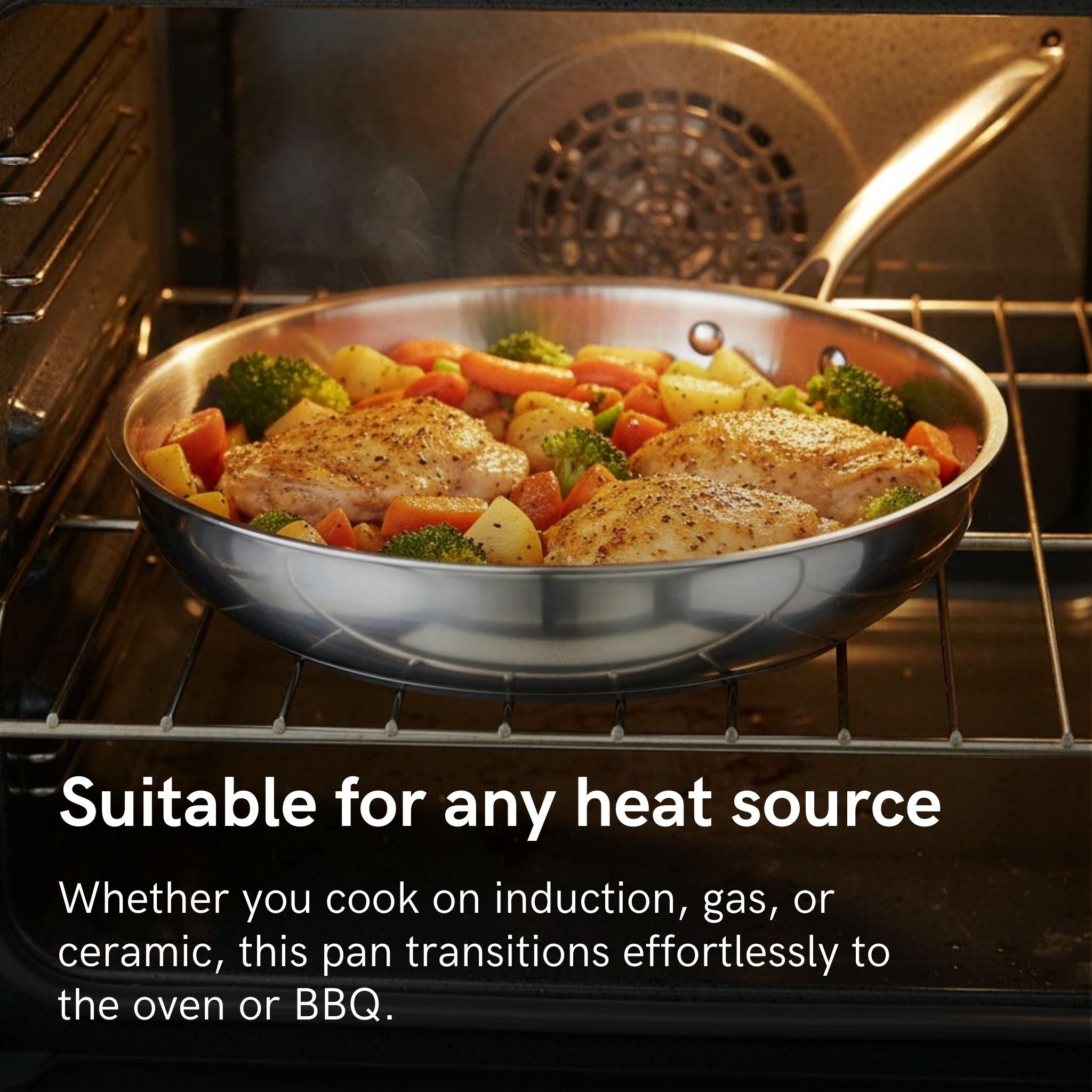 Titanium Hammered Pan + Lid