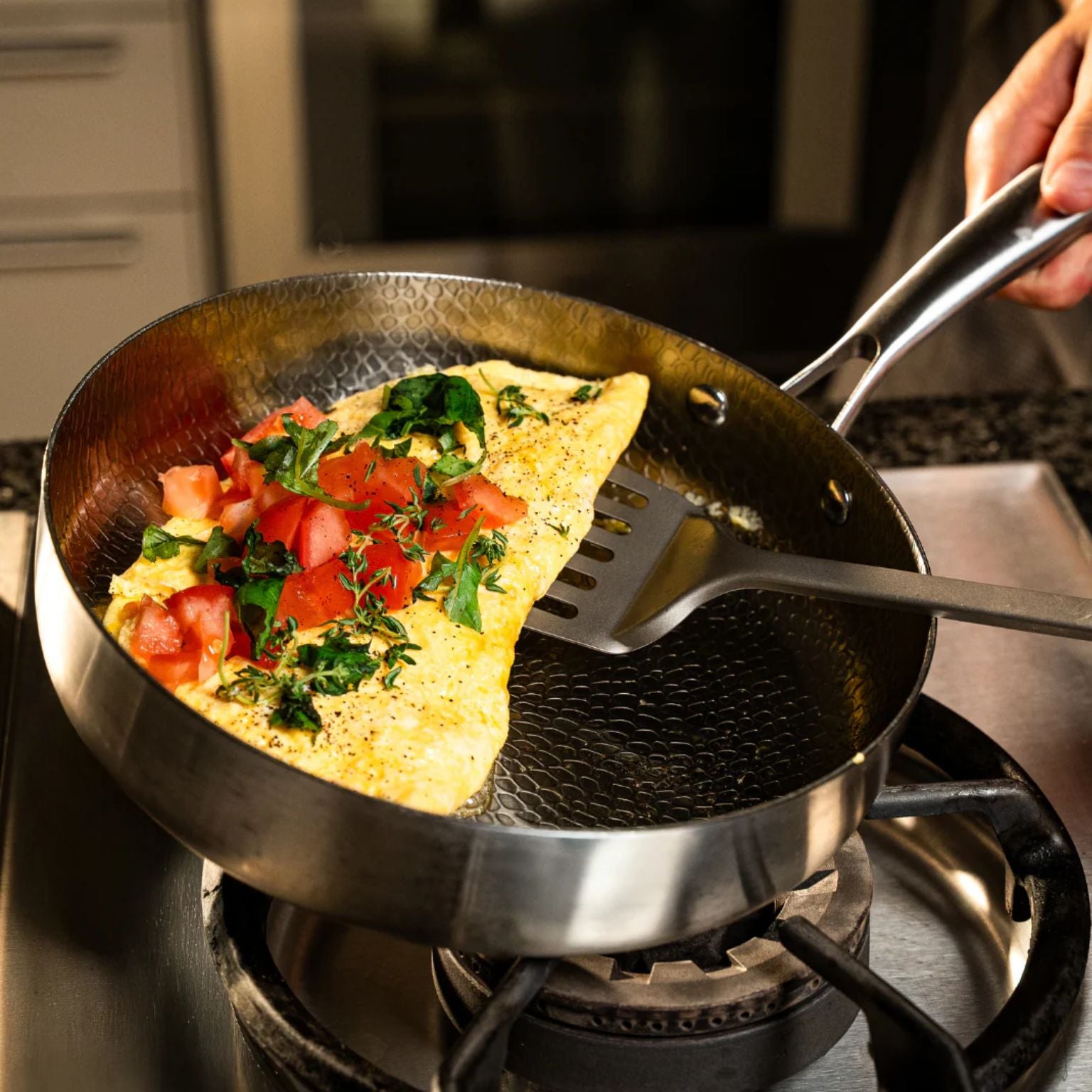 Titanium Hammered Deep Pan